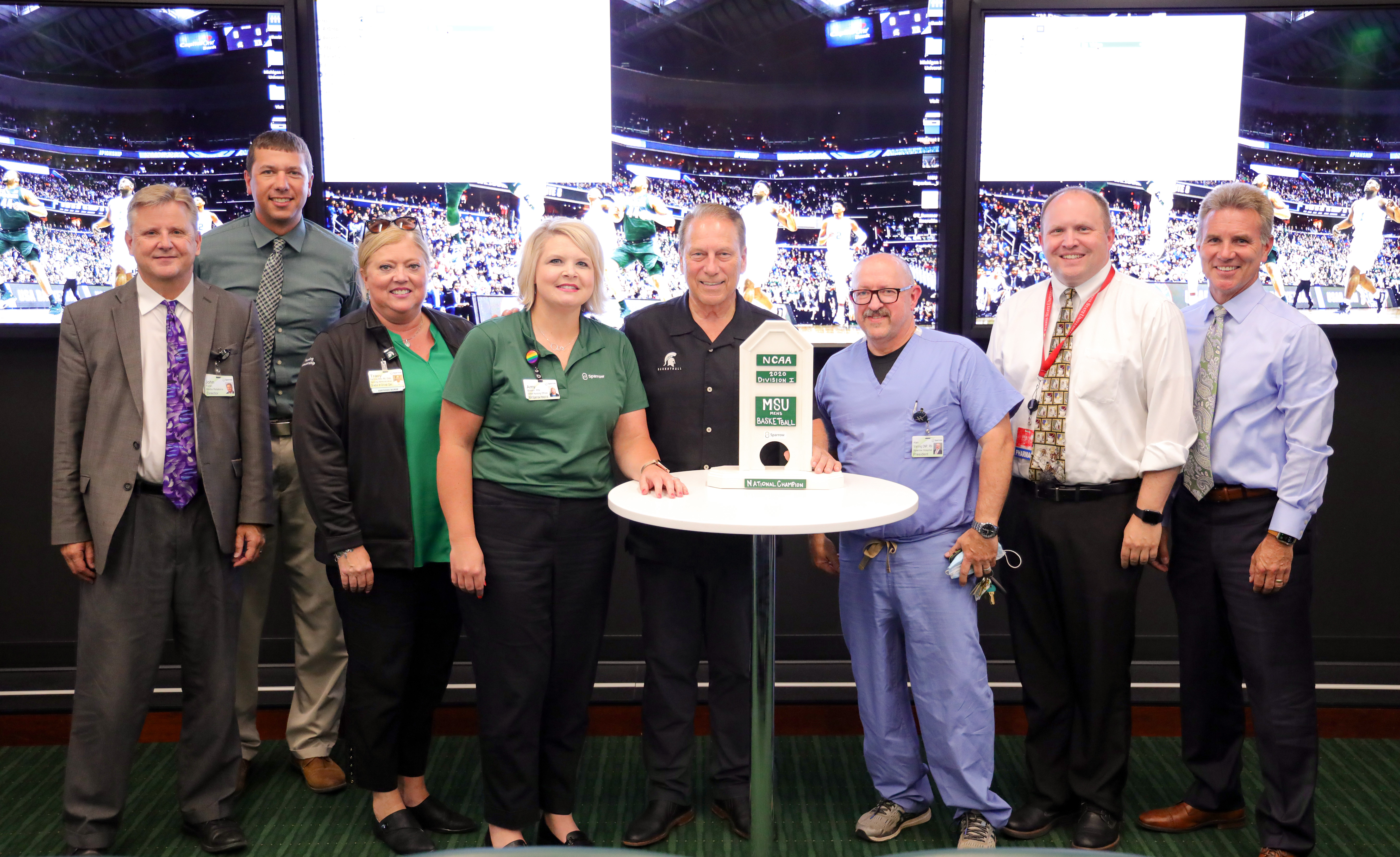 MSU Coach Tom Izzo Award Group Photo