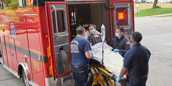 EMS Loading Patient into Ambulance