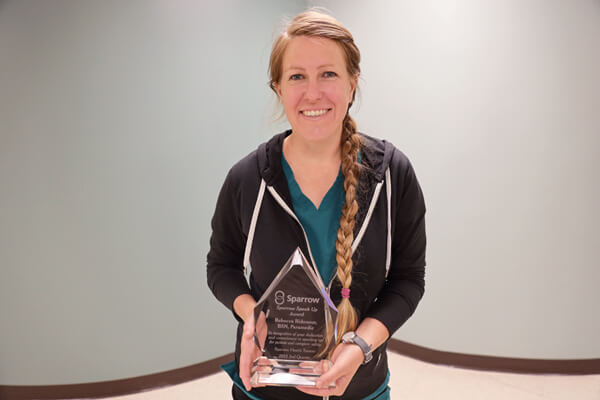 Speak-Up Award Rebecca Ridenour, Oct. 2022 - Photo Speak-Up Award Rebecca Ridenour, Oct. 2022