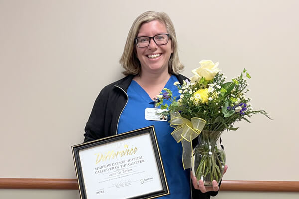 Jennifer Barker Sparrow Carson Caregiver of the Quarter May 2023 Photo 600x400 Jennifer Barker Sparrow Carson Caregiver of the Quarter May 2023 Photo 600x400