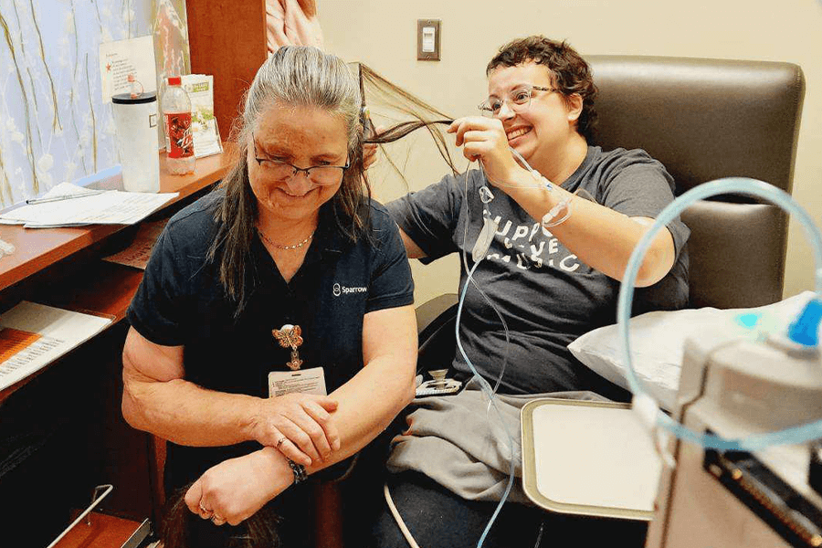 Ionia Caregiver Shaves Head to Honor Cancer Patient