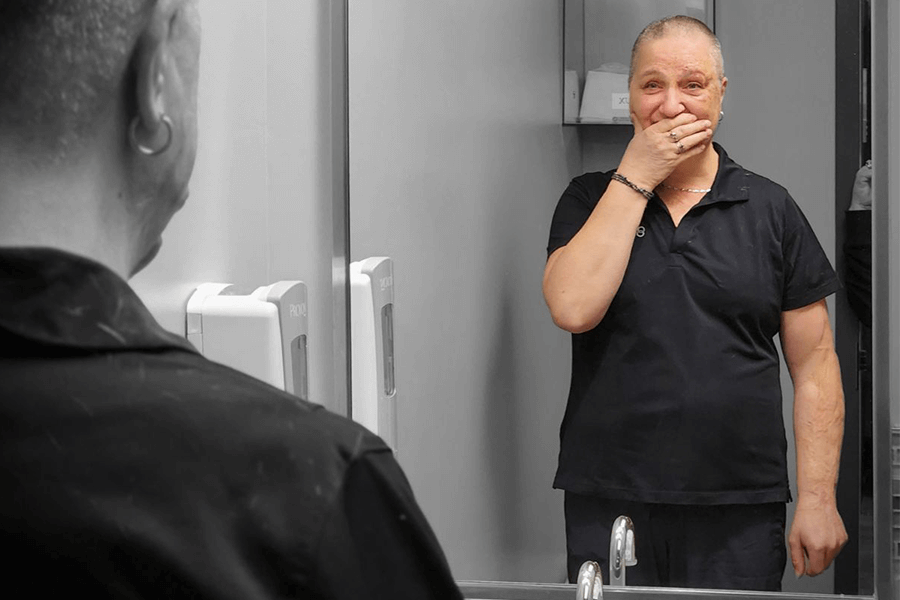 Ionia Caregiver Shaves Head to Honor Cancer Patient