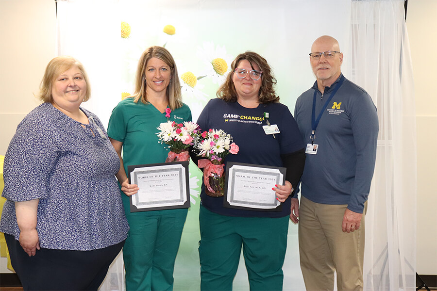 UMH-Sparrow Clinton DAISY Award - May 2024 - Billi Ney, R.N., and Kari Simon, R.N. UMH-Sparrow Clinton DAISY Award - May 2024 - Billi Ney, R.N., and Kari Simon, R.N.