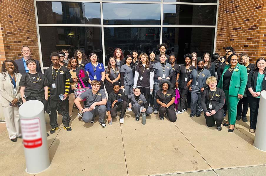 Lansing Tech high tour April 2025 Lansing students explore job opportunities at Sparrow
