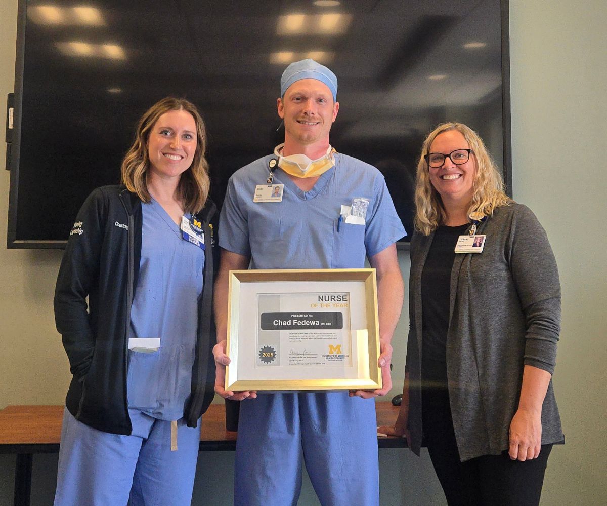 Chad Fedewa nurse of year Chad Fedewa nurse of year