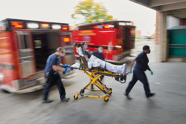 emergency room ambulance stretcher