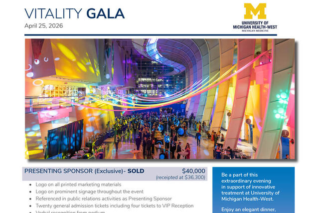 UM Health-Sparrow Foundation 2026 Sponsorship Opportunities Teaser