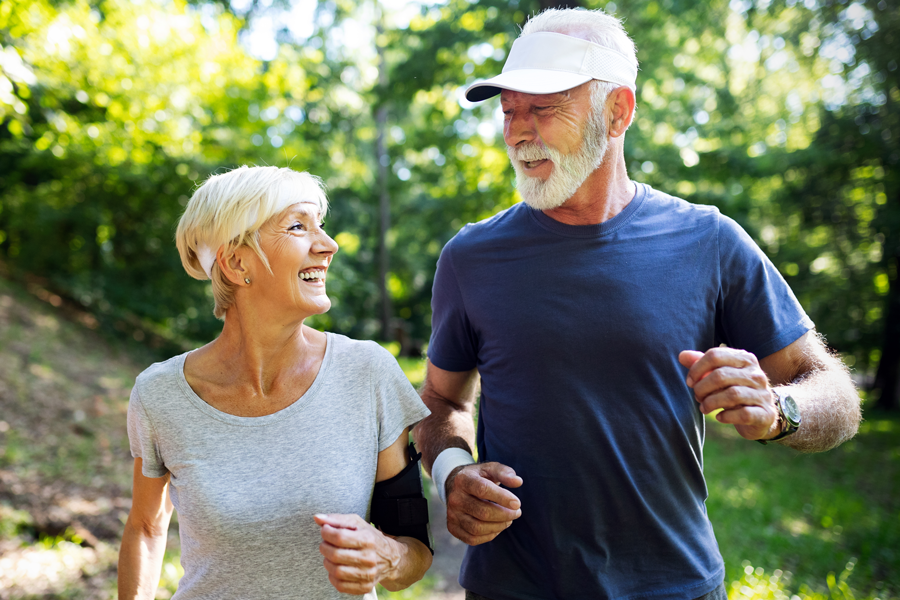 Navigation Hub Seniors Running on Trail