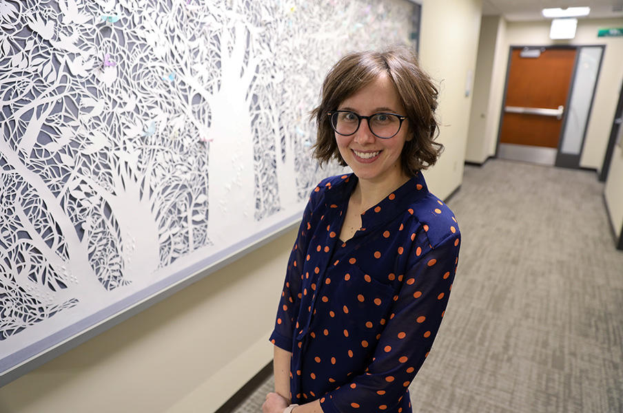 Genetic Counselor Corrie Bourdon smiling at Herbert-Herman Cancer Center