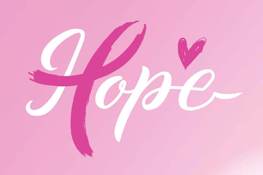 Breast Health Resource - Ribbon Spelling Hope
